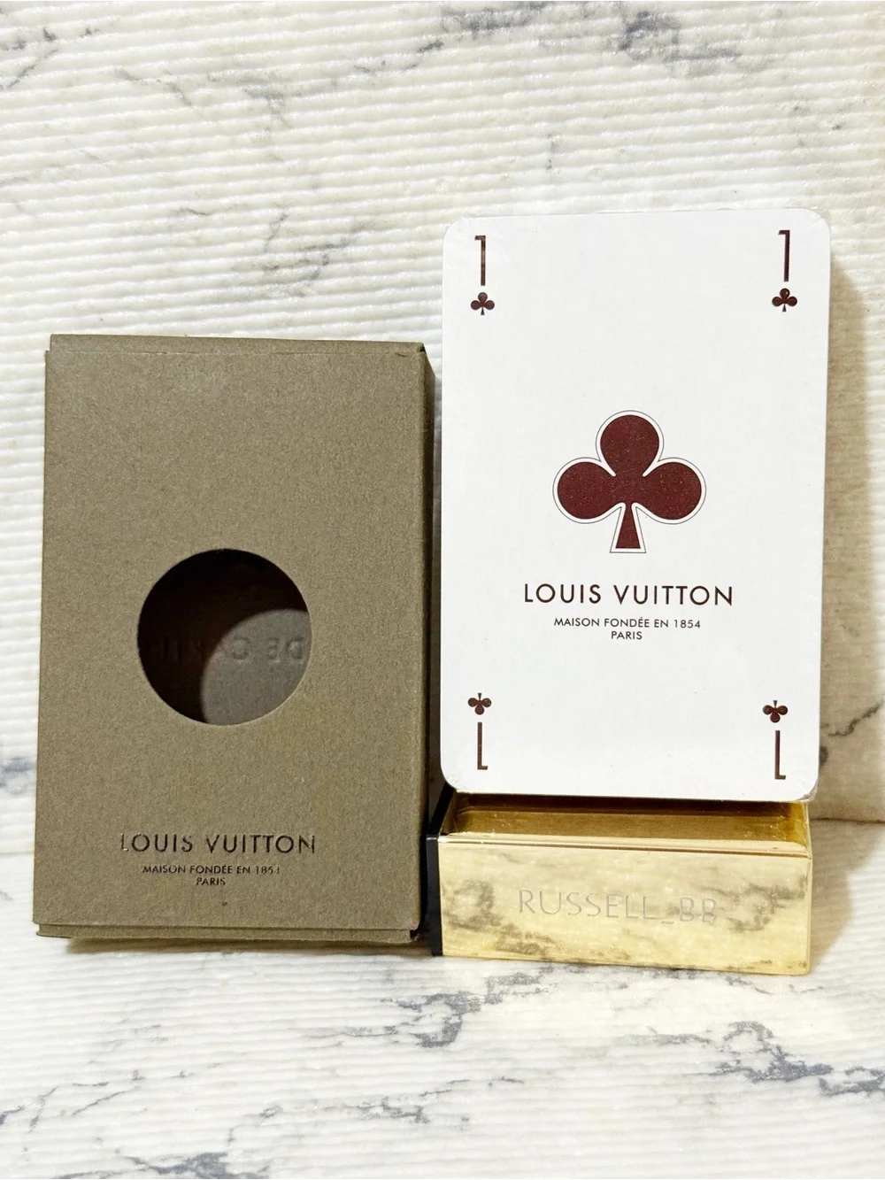 Louis Vuitton Full Deck of Sealed Playing Cards: Jeu de Cartes Red Logo Design